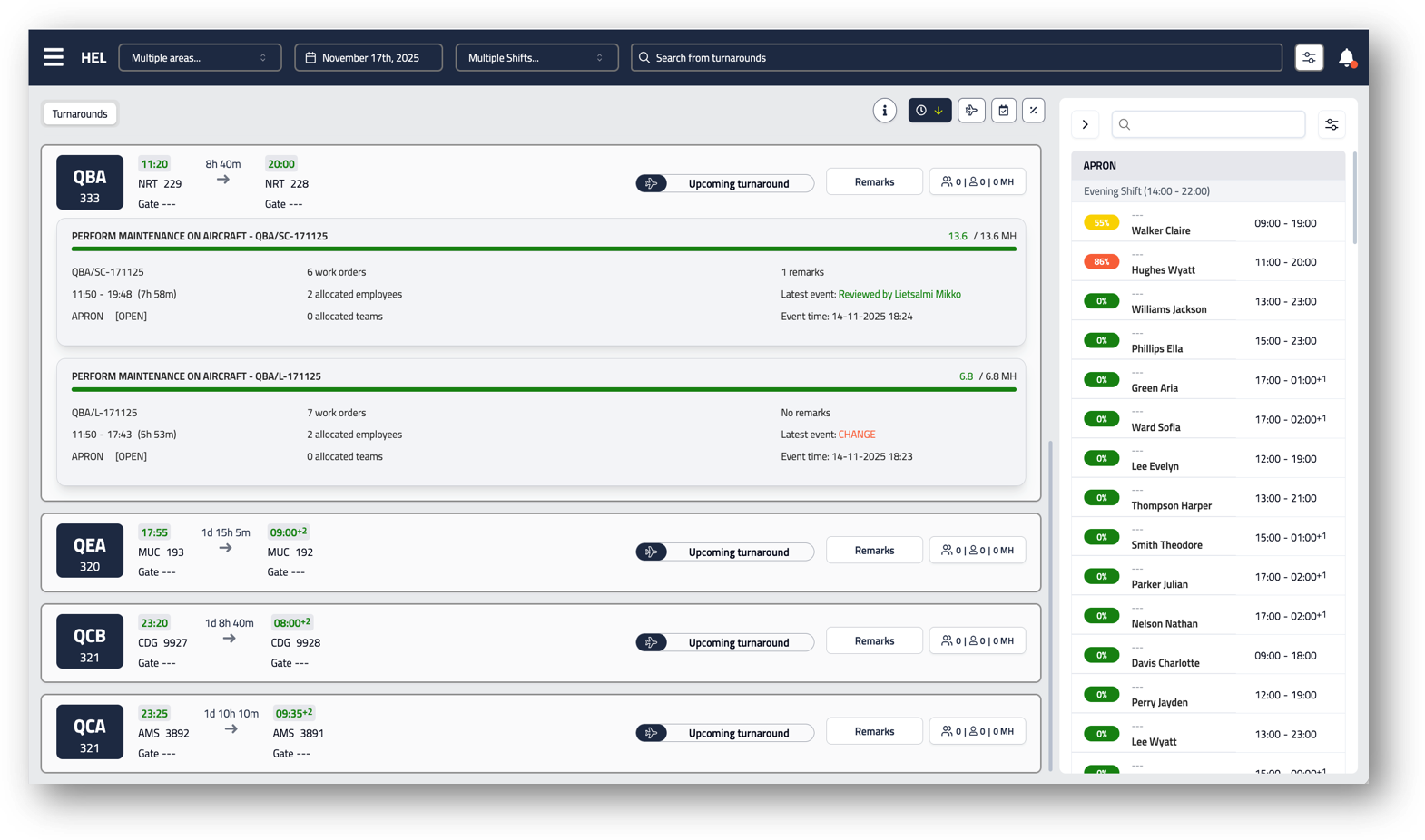Assignment planner view