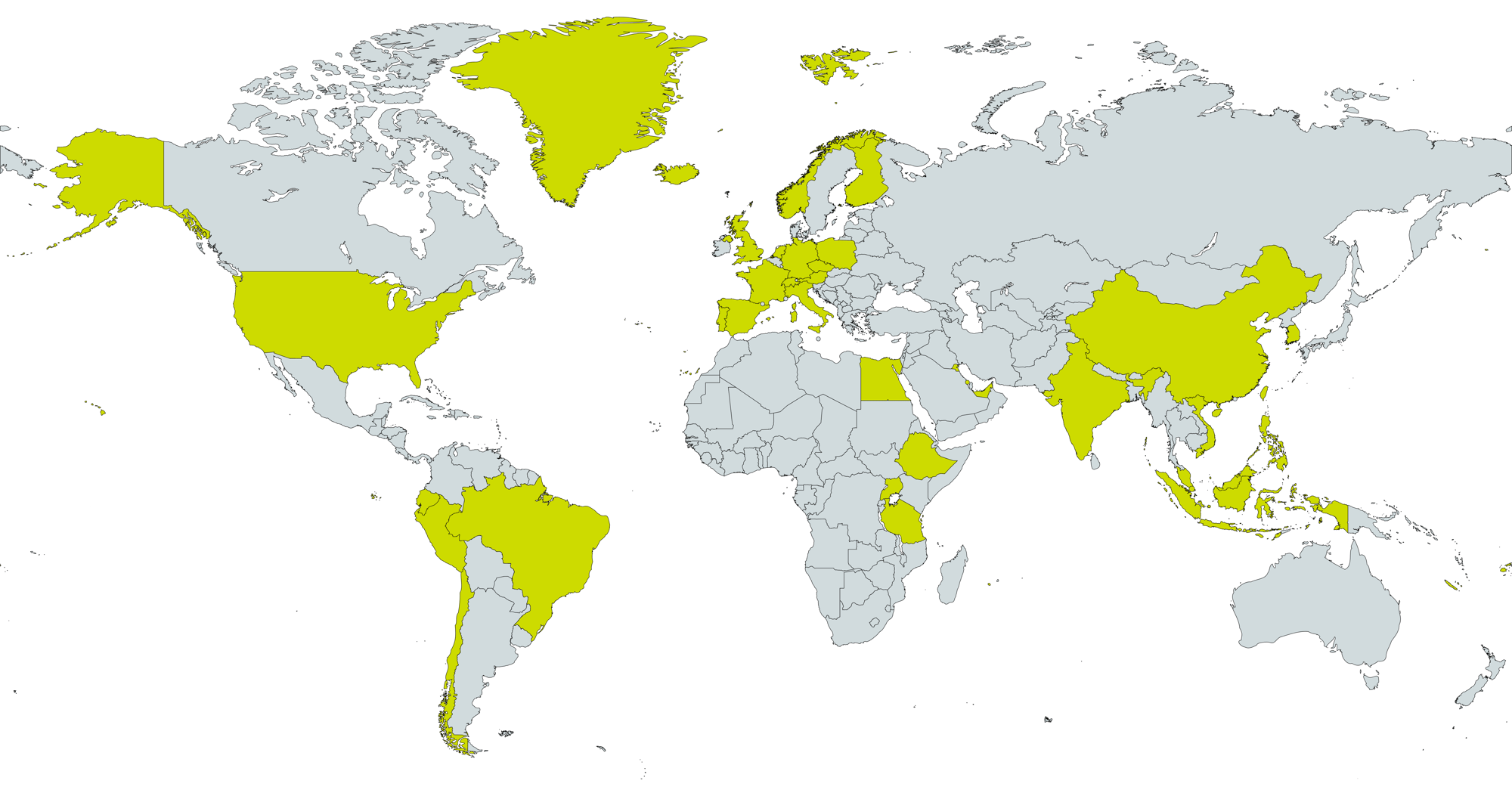 World map #ffffff