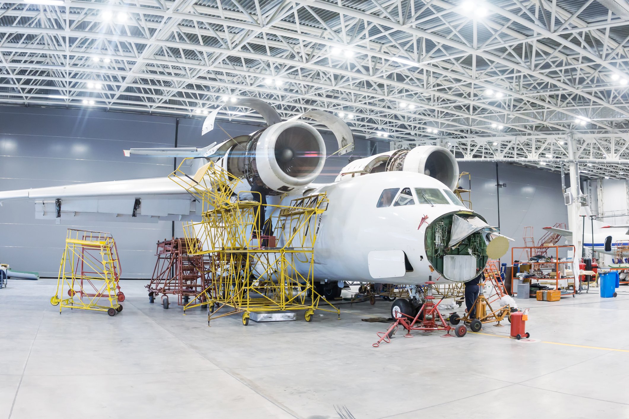 aircraft in maintenance